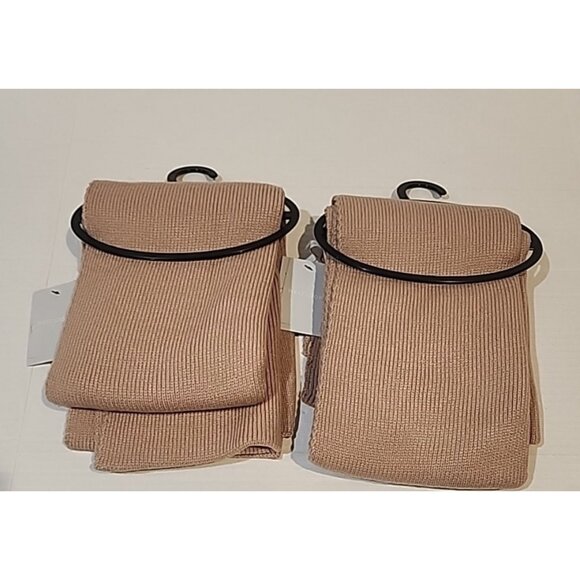 2 WEST LOOP womens 67 x 12 long large scarves neck head Scarf warm knit brown - Picture 1 of 5